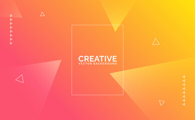 orange abstract cool trendy modern background. geometric triangle shape, wavy, dynamic, gradient blur color design, simple shapes. Usable for banner poster landing page