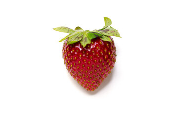 delicious fresh strawberries on white background