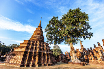 Phra Sri Rattana Mahathat temple in Si Satchanalai historical park at sukhothai in thailand
