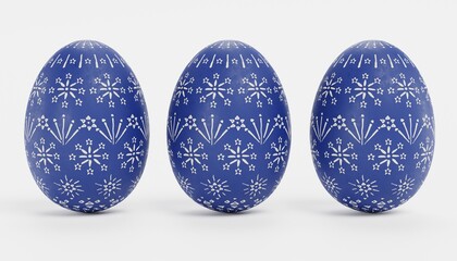 Realistic 3D Render of Easter Eggs