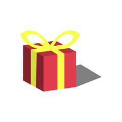 Graphic 3D vector gift icon for your design