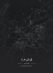 Map of Damaskus, Syria