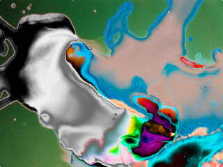 Creativity Background.   Fluorescent Green