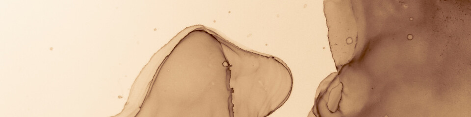 Aquarelle Monochrome Shape. Copper Artistic