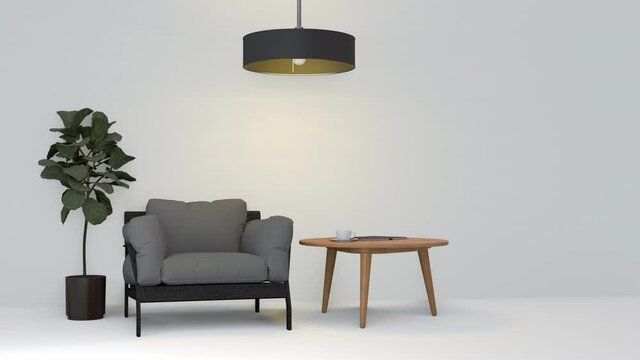 3d model of the chair rotate