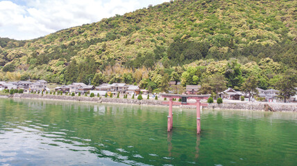 白鬚神社の鳥居, 琵琶湖