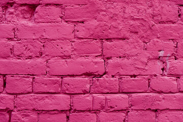 bright pink brick wall background