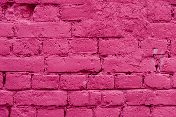bright pink brick wall background
