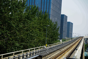 High-altitude subway track rail transit