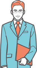 ファイルを持つビジネスマン