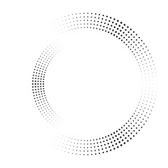 Concentric Circles . Dots in Circular Form . Vector.