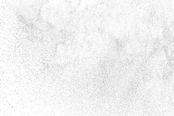 Distressed black texture. Dark grainy texture on white background. Dust overlay textured. Grain noise particles. Rusted white effect. Grunge design elements. Vector illustration, EPS 10.