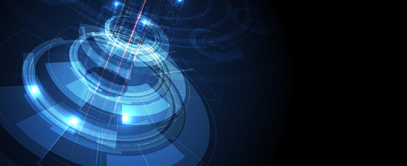 Technology data background, idea of global business solution