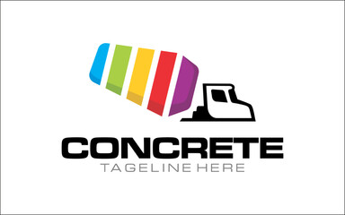 Fototapeta premium Illustration vector graphic of concrete mixer truck logo design template