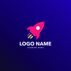 rocket modern logo design
