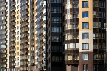 Fototapeta na wymiar large modern high-rise apartment building