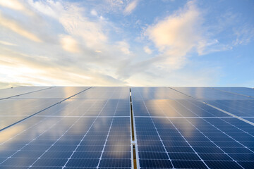 Solar panel of solar power station At a photovoltaic power station working on solar energy storage...