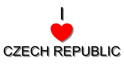 i love czech republic red heart
