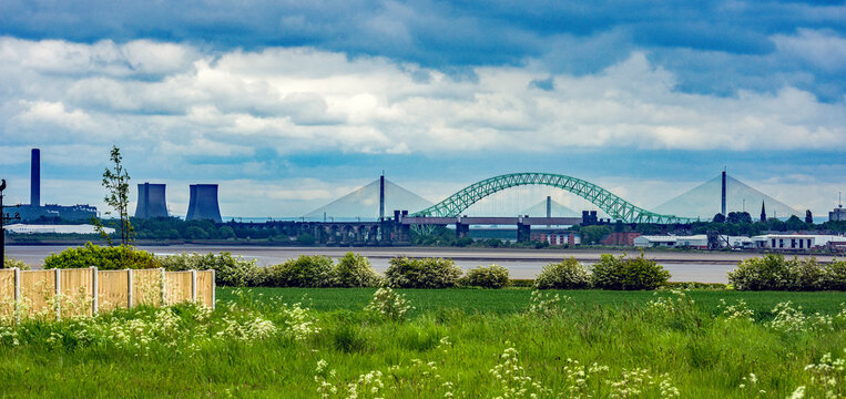 The Silver Jubilee Bridge At Runcorn, UK.