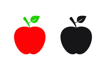 Apple icon vector, red apple