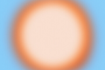 Circle Spiritual halo, mental health, energy, aura. Blue, orange natural round Grainy Gradient. - obrazy, fototapety, plakaty