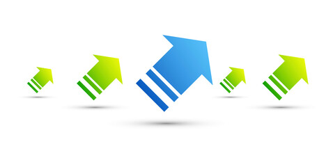 icona, freccia, salita, salire, decollo