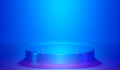 Abstract luxury transparent glass podium. Scene for product, Luxury design podium, 3D rendering