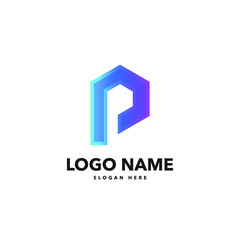P LOGO -PLETTER LOGO - P MODERN LOGO