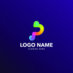 P LOGO -PLETTER LOGO - P MODERN LOGO