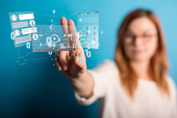 Interface web application in hand