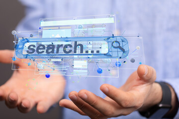 Interface web application in hand