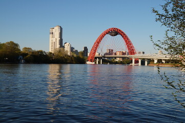 Naklejka premium bridge over river
