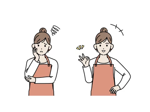 主婦 困る仕草 ポーズ Okサイン 女性 上半身 イラスト素材 Stock Vector Adobe Stock