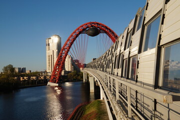 moscow: bridge over river