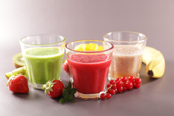 fruit juice- smoothie with fresh fruits