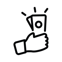 Hand cash icon