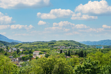 Fototapeta na wymiar Gorizia and Nova Gorica panorama