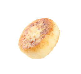 Fototapeta premium Delicious cottage cheese pancake isolated on white