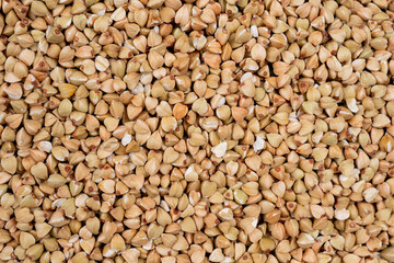 green buckwheat without treatment food background