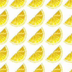 Pixel lemon. Pixel citrus. Seamless pixel pattern. Pixel art 8 bit