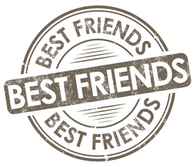 Best Friends Grungy Rubber Stamp