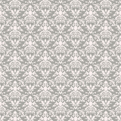 Decorative damask vector seamless pattern design