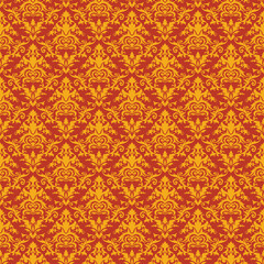 Decorative damask vector seamless pattern design