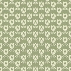 Decorative floral vector seamless pattern design