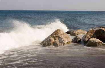Surf on the island of Santorini