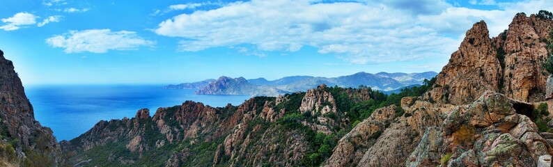 Fototapeta na wymiar Corsica-panoramic outlook at the Calanche