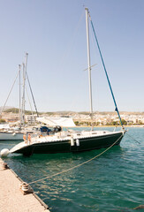 Ships in the port of Rethymnon.Krete