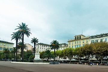 Fototapeta na wymiar Corsica,Bastia-Statue of Emperor Napoléon Bonaparte