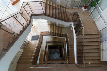 Fototapeta premium staircase square with emptiness inside