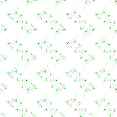 Vector seamless minimalistic style floral pattern. Abstract colorful background. Modern texture. Contemporary graphic design.